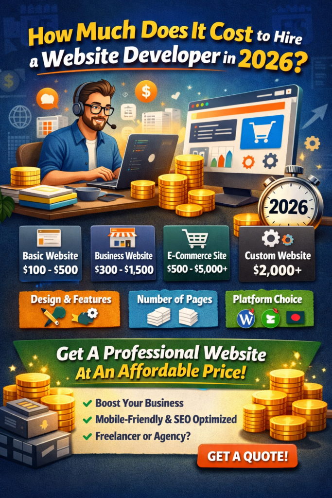 How Much Does It Cost to Hire a Website Developer in 2026?